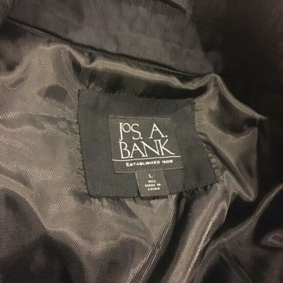 Jos A Bank Black Button Up Varsity Jacket Size L - Picture 6 of 6